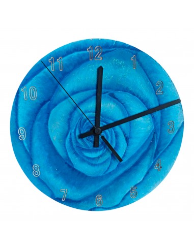 Blue Rose - wall clock