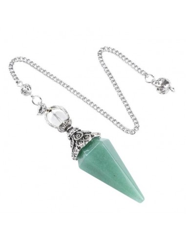 Pendolo in Avventurina Verde con metallo