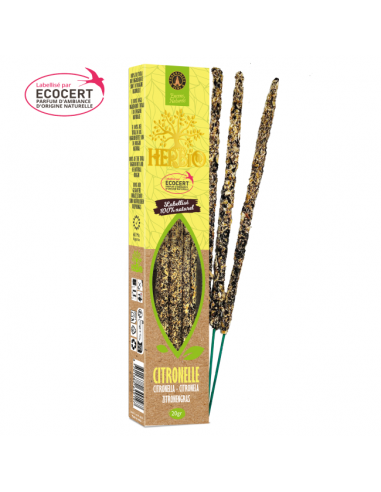 Citronella - Bastoncini di incenso Herbio - Ecocert