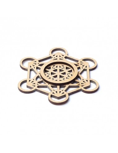 Gemstone sphere stand Metatron's cube