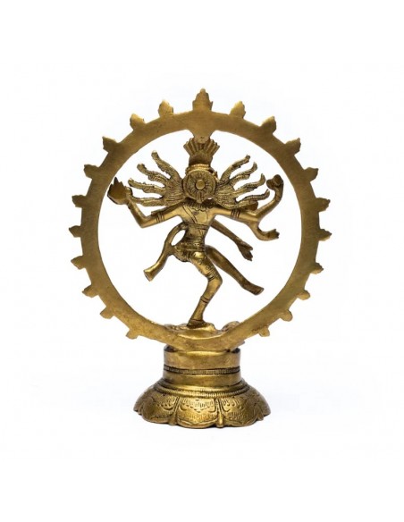 Shiva Nataraj in ottone - 20 cm