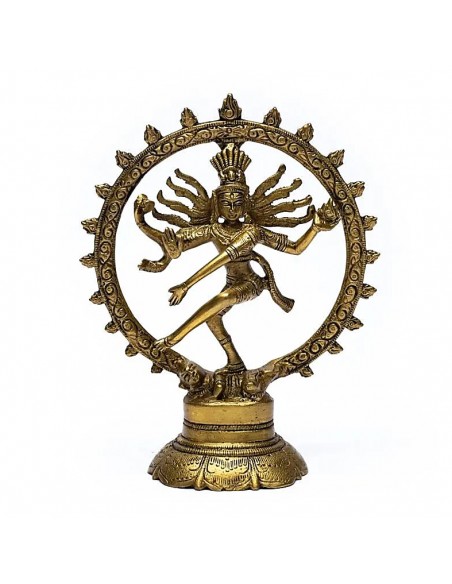 Shiva Nataraj in ottone - 20 cm