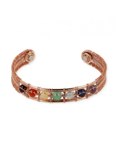 Braccialetto in Rame Magnetico - Pietre dei Chakra