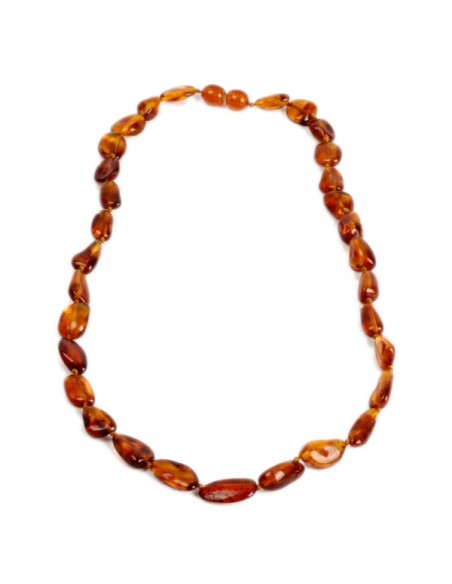Collana Ambra Adulto - cognac