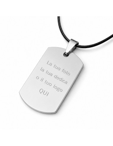 Steel pendant with dedication or...