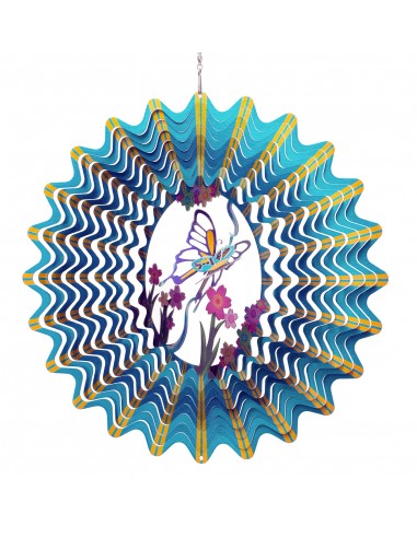 Farfalla 3D Blu - Wind Spinner