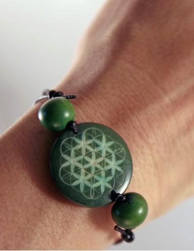 Flower of Life - Tagua Bracelet