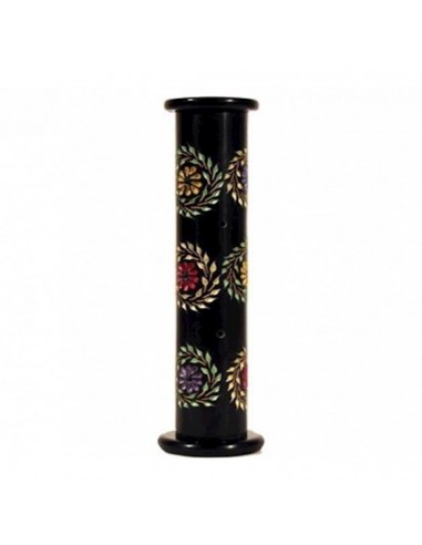 Incense holder soapstone pillar with...