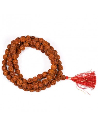 Mala Rudraksha 108 beads with red tassel