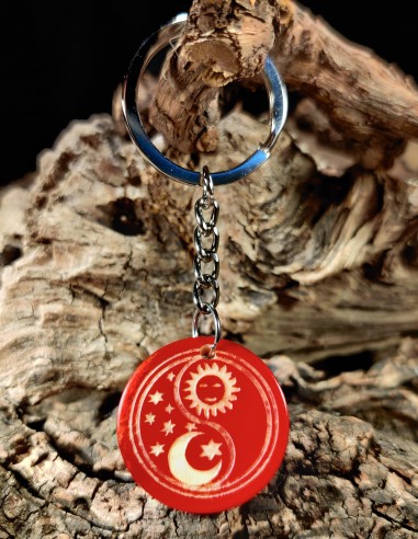 Moon and Sun - Vegetal Ivory Keyring