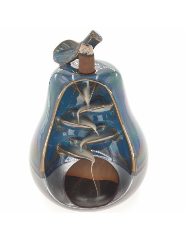 Backflow Incense Burner Pear dark blue