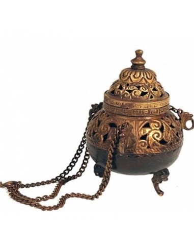 Incense burner hanging model brass...