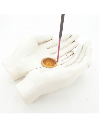 Incense Holder Open Hands White