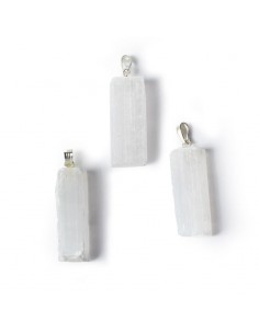 Ciondolo in Selenite bianca grezza
