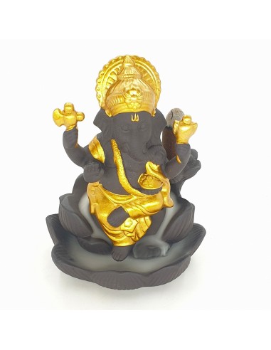 Backflow Incense Burner Ganesha Gold