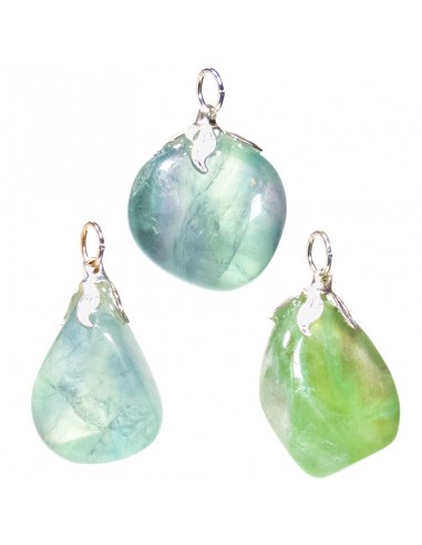 Green fluorite gemstone pendant