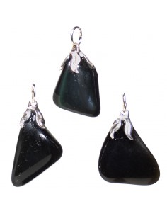 Obsidian gemstone pendant