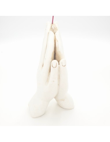 Incense Holder Hand White meditating