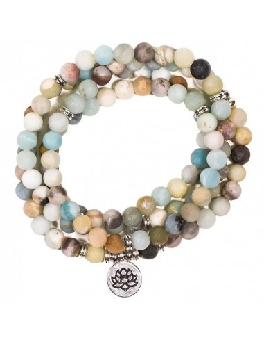 Mala amazon stone elastic with lotus