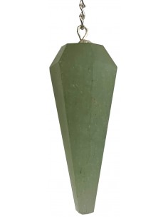 Pendolo in Avventurina Verde sfaccettato e appuntito 2