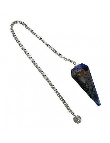 Pendolo in Sodalite sfaccettato e appuntito