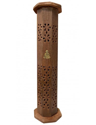 Octagonal Tower Incense Burner - Buddha