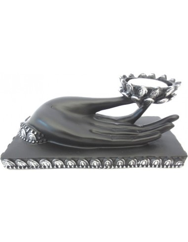 Incense burner with open hand and...