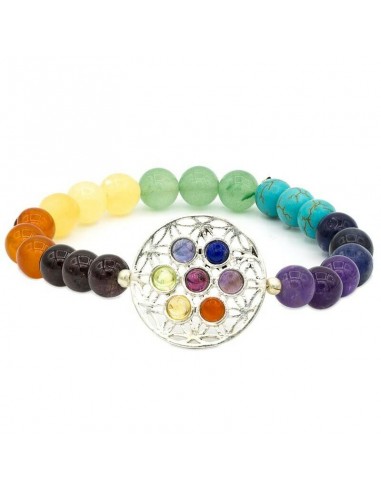 Bracelet 7 Chakra with flower of life...