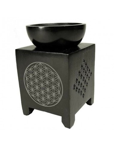 Oil burner soapstone Flower of life