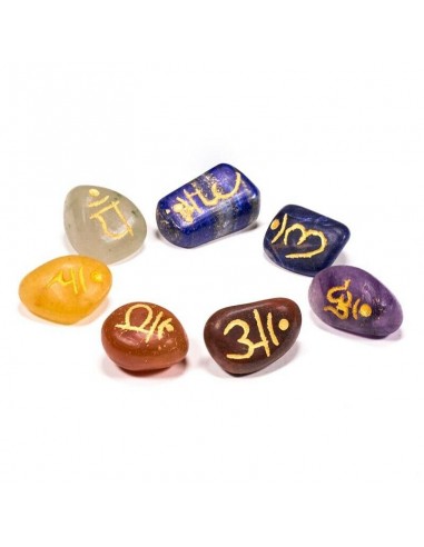 Chakra engraved Sanskrit tumbled...