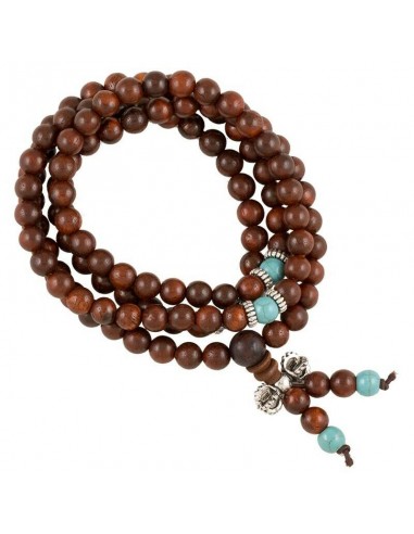 Mala wood elastic with decobeads and...