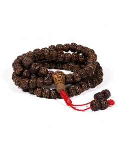 Collana Mala Rudraksha 108 grani lucidati - 0,8 cm