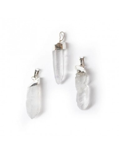 Rock crystal point gemstone pendant