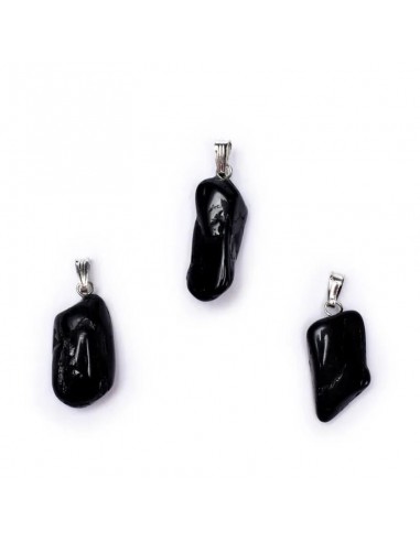 Black tourmaline gemstone pendant pin...