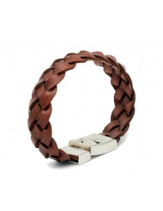 Leather bracelet - Braided...