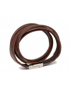 Braccialetto unisex in cuoio - doppio