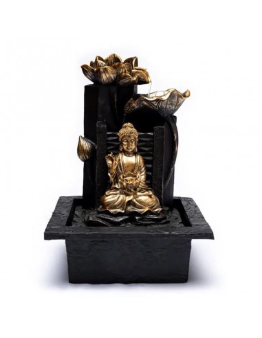 Buddha lotus flowers water fountain