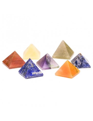 Chakra 7 stone SET pyramid-shaped