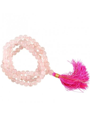 Collana Mala in Quarzo Rosa 108 grani