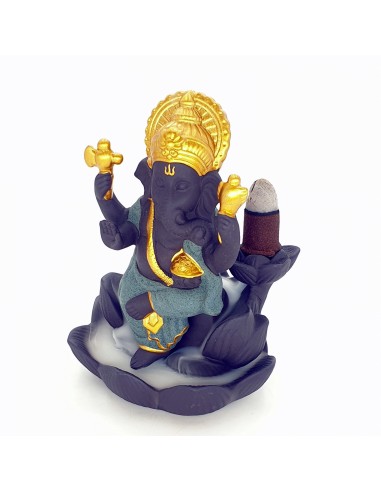 Backflow Incense Burner Ganesha Green