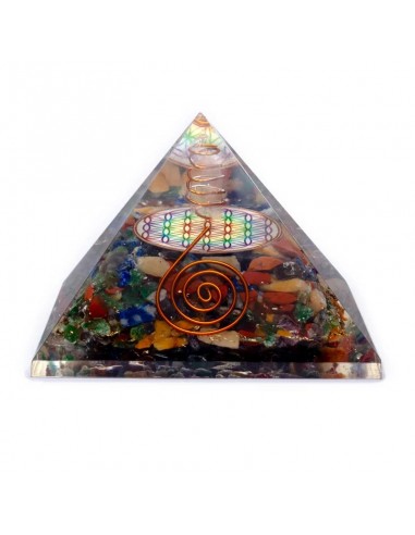 Flower of life chakra pyramid with...