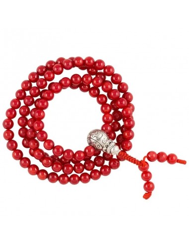 Mala Coral AA-quality with guru bead