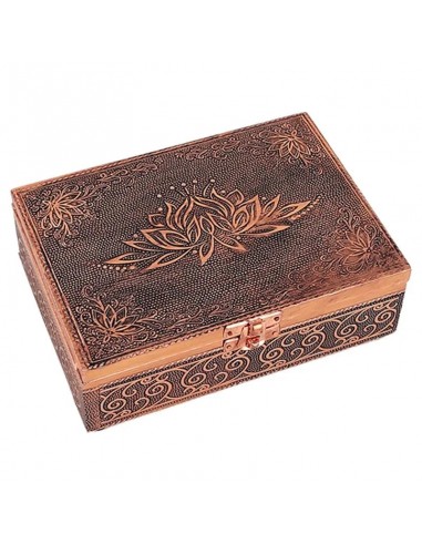 Tarot box Lotus copper color