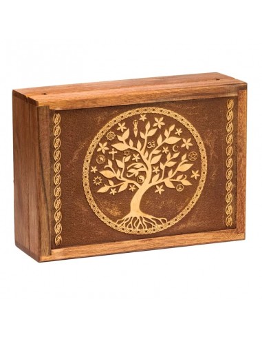 Tarot box Tree of life engraved