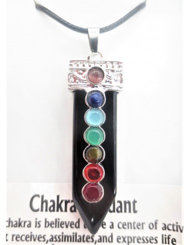 Ciondolo dei Chakra in Onice nera