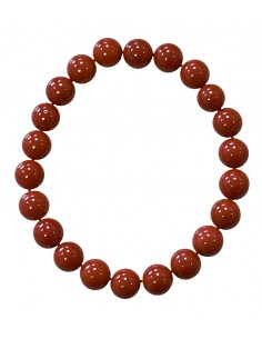 Braccialetto elastico Diaspro rosso