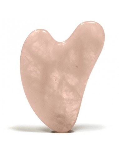 Rose quartz gua sha massage stone