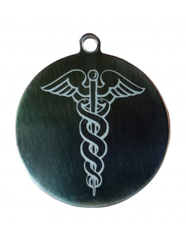 Caduceus - steel pendant