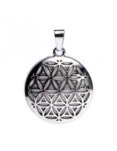 Flower of Life pendant with Rock crystal