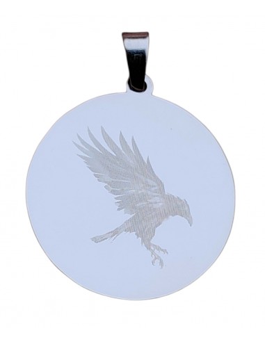 Raven - steel pendant